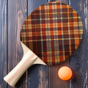 Maple Leaf Plaid Ping Pong Paddle