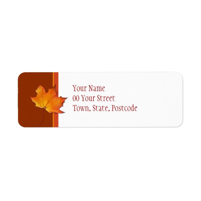 Maple Leaf Return Address Label (Front)