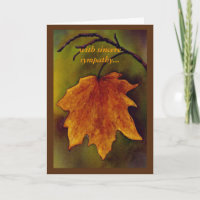 Maple Leaf Sympathy Card