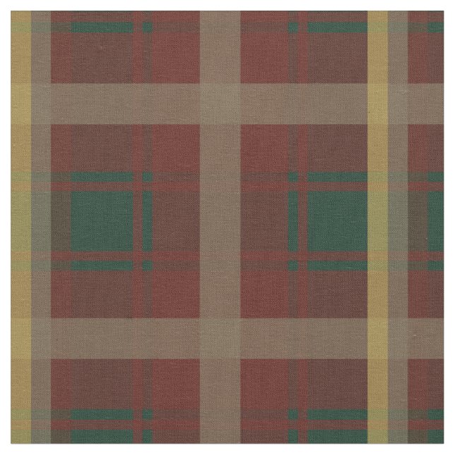 Maple Leaf Tartan Fabric (Close Up)