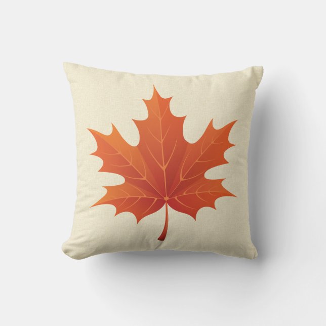 Maple Leaf Throw Pillow (Front)