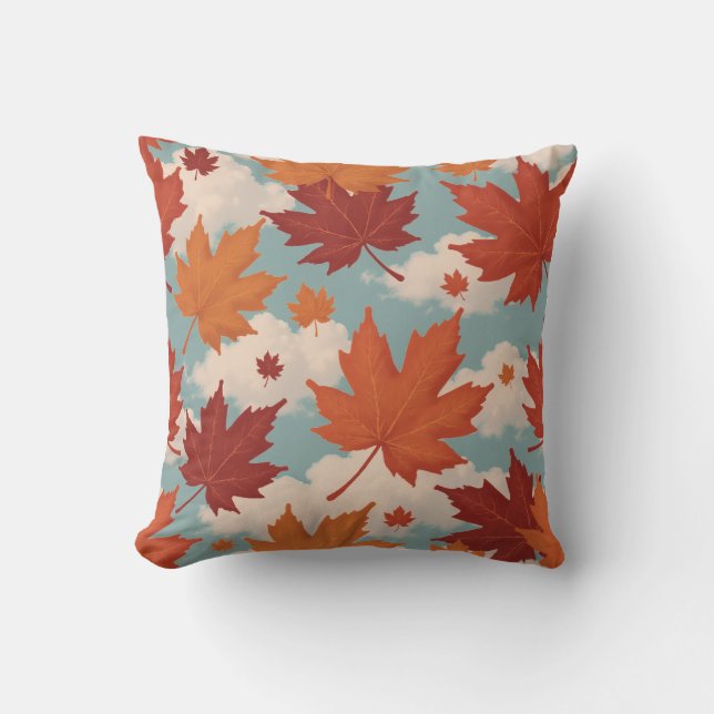Maple leaf throw pillow (Front)