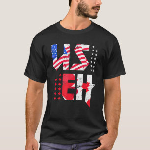 Maple Leaf Us Flag Canadian American Pride Useh Ca T-Shirt