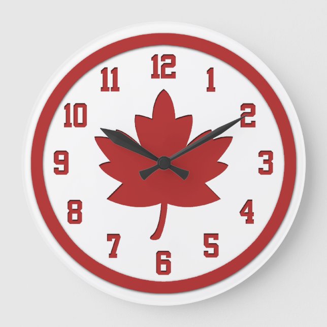 Maple Leaf Wall Clock (Front)