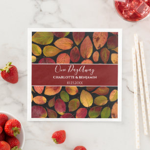 Maple Leaves Autumn Fall Pattern Rehearsal Napkin