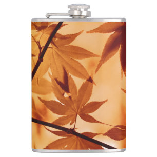 Maple Leaves Background-10792 Hip Flask