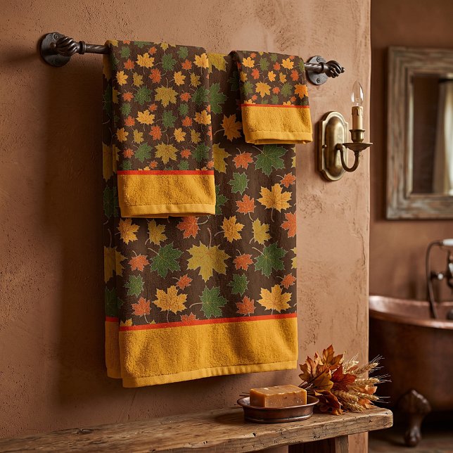 Maple leaves bath towel set (Creator Uploaded)