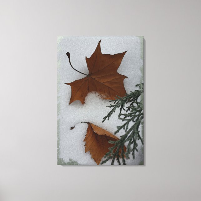 Maple leaves canvas print (Front)
