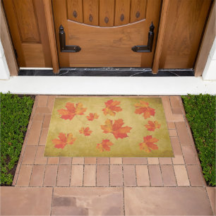 Maple Leaves Custom Door Mat