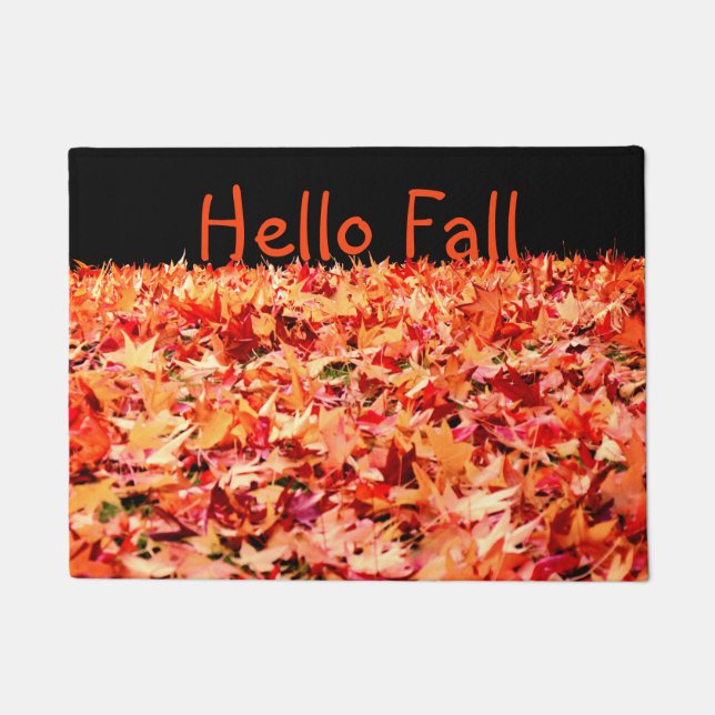 Maple Leaves - Customizable Text Doormat (Front)