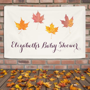 Maple Leaves Fall Baby Shower Banner
