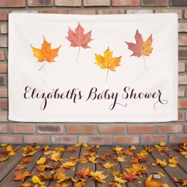 Maple Leaves Fall Baby Shower Banner (Creator Uploaded)