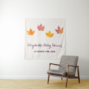 Maple Leaves Fall Baby Shower Tapestry