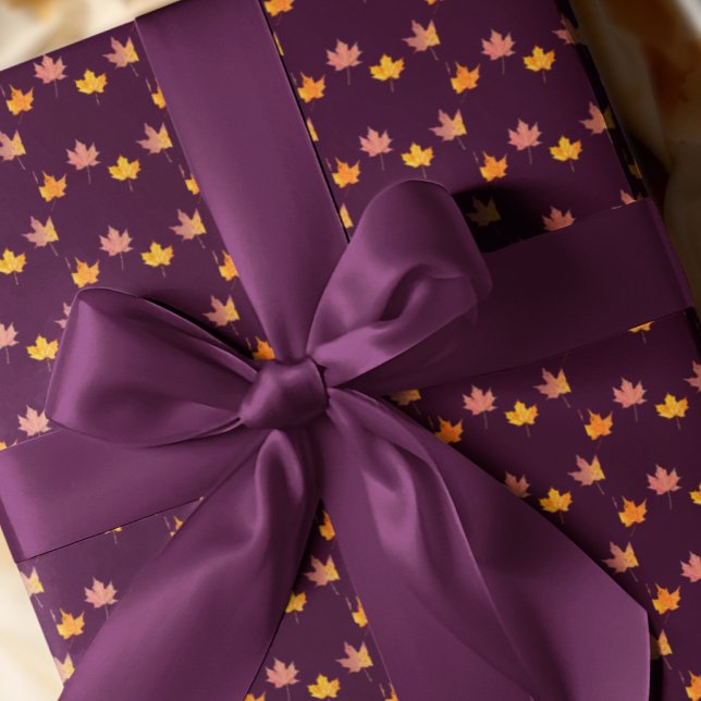 Maple Leaves Fall Baby Shower Wrapping Paper (Creator Uploaded)