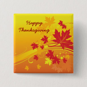 Maple leaves in fall colours custom button