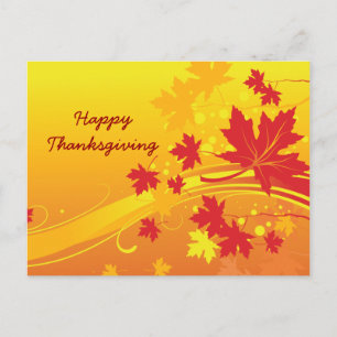 Maple leaves in fall colours custom postcard