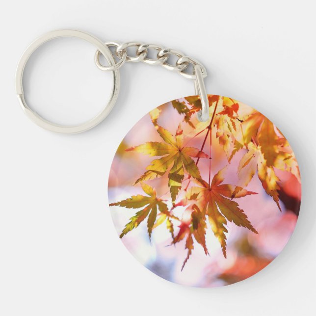 Maple Leaves Landscape Design-21355 Keychain (Front)