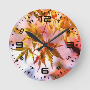 Maple Leaves Landscape Design-21355 Round Clock