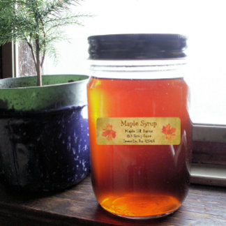 Maple Leaves Maple Syrup Label Small