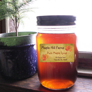 Maple Leaves Maple Syrup Product Label