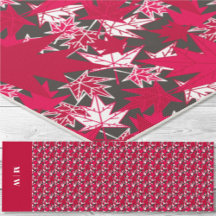 Maple Leaves on a Charcoal Background
