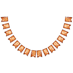 Maple leaves orange fall wedding bridal shower bunting flags