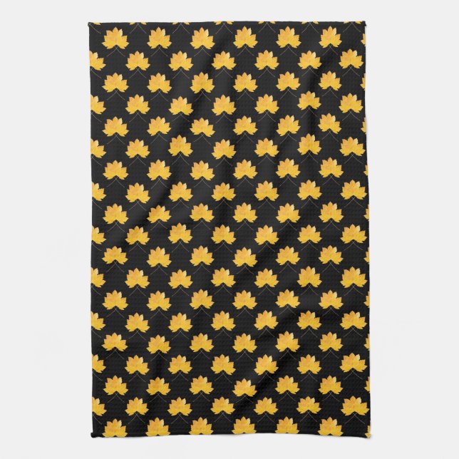 Maple leaves pattern kitchen towel (Vertical)