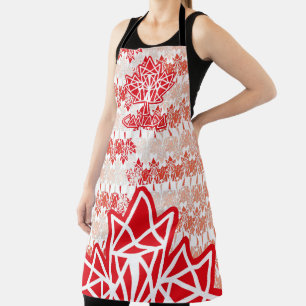 MAPLE MADE WITH TRIANGLES CANADA FLAG BY MASANSER APRON