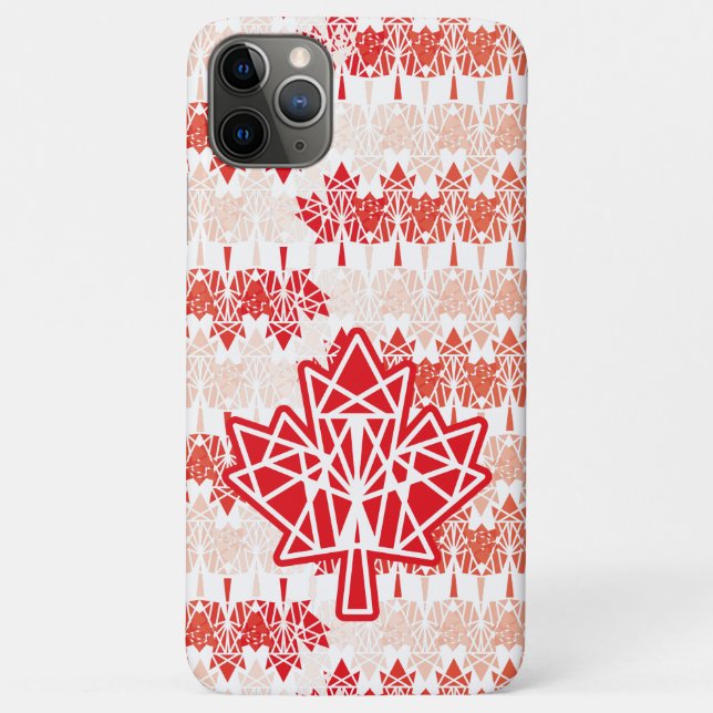 MAPLE MADE WITH TRIANGLES CANADA FLAG BY MASANSER Case-Mate iPhone CASE (Back)