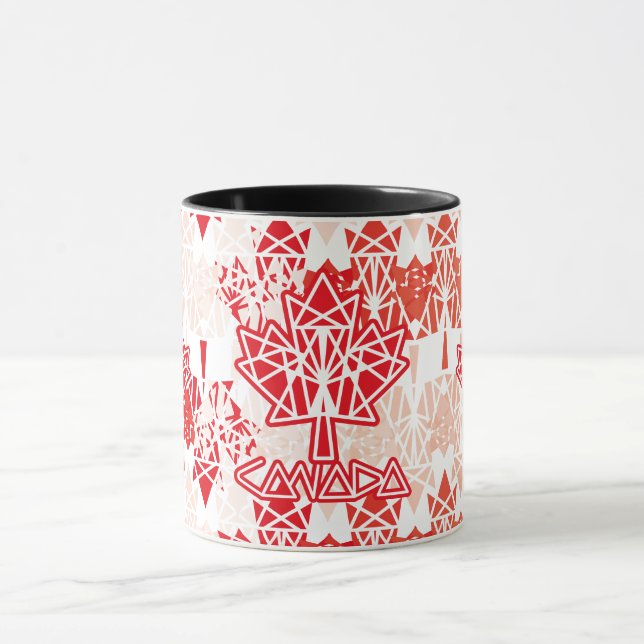 MAPLE MADE WITH TRIANGLES CANADA FLAG BY MASANSER MUG (Center)