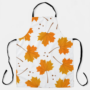 Maple Mirth: Cartoon Autumn Leaves Apron