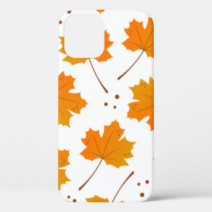 Maple Mirth: Cartoon Autumn Leaves iPhone 12 Case