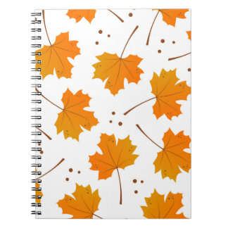 Maple Mirth: Cartoon Autumn Leaves Notebook