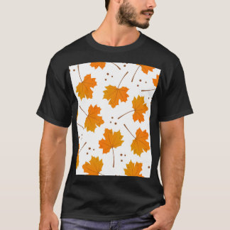 Maple Mirth: Cartoon Autumn Leaves T-Shirt