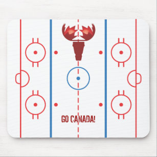 Maple Moose Hockey Rink Mousepad