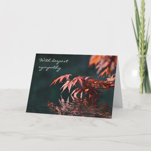 Maple reflections sympathy card (Front)