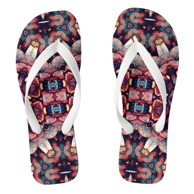 Maple Seed Mosaic Flip Flops (Footbed)