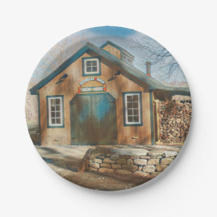 Maple Sugar Shack Paper Plate