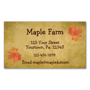 Maple Syrup Business Card Magnet