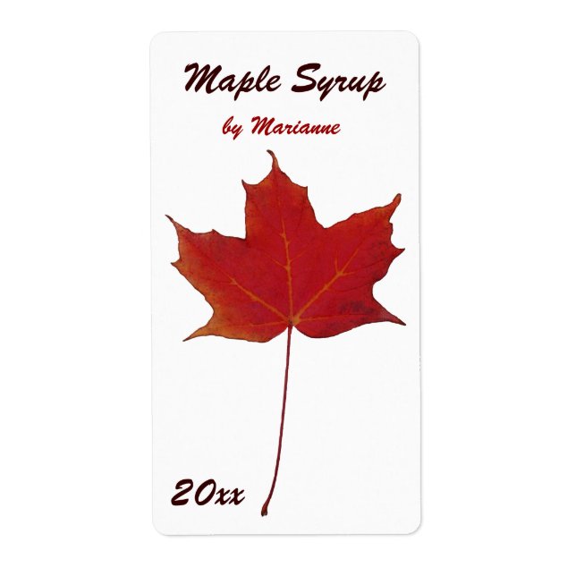 Maple syrup canning label (Front)