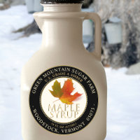 Maple Syrup Colourful Maple Leaf Dotted Border