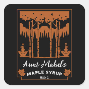 Maple Syrup Farmers Market Square Sticker