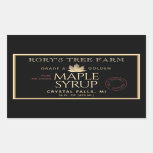 Maple Syrup Gold and Black Maple Sticker