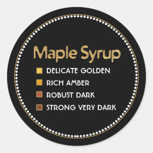 Maple Syrup Grade Checklist Sticker Round