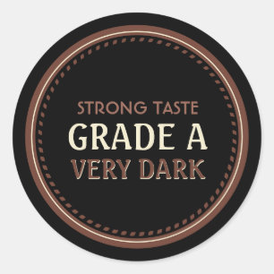 Maple Syrup Grading Label Very Dark Black Gold