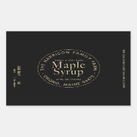 Maple Syrup Label Black and Gold (Batch and Date)