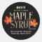 Maple Syrup Label Black and Gold with Orange Leaf