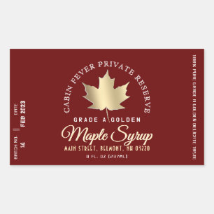 Maple Syrup Label Circular Logo (Batch and Date)