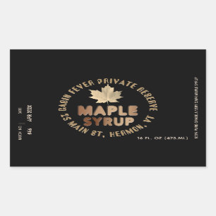 Maple Syrup Label Circular Logo Batch & Date Bold