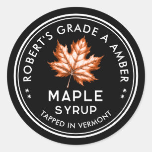 Maple syrup label for homemade recipe